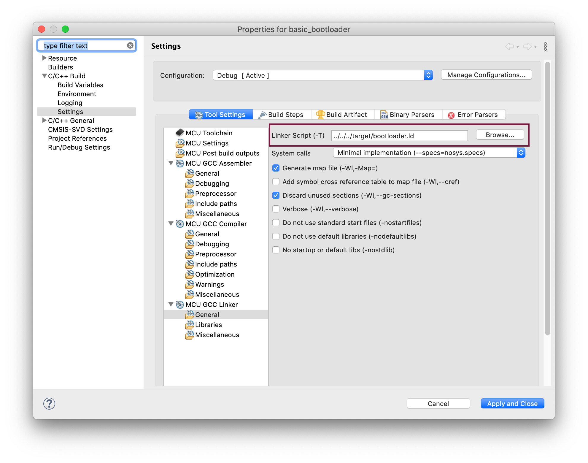 bootloader STM32CubeIDE linker config