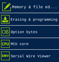 cubeprog erase option